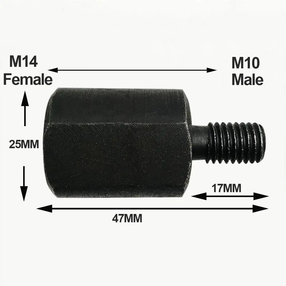 SHDIATOOL 2pieces M10 Male To M14 Female Adapter Change Thread Converter Drilling Core Bits Adapter