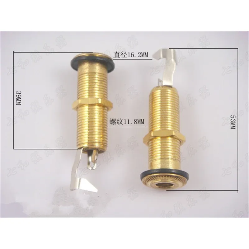 Goldener E-Gitarren-Tonabnehmeranschluss, Gitarren-Jacinths-Polychip, E-Bass-Anschluss, Röhren-Gitarrenzubehör, Musikinstrumententeil – Detail 4