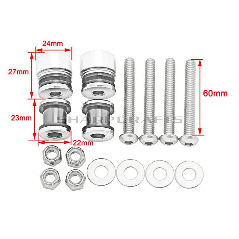 Motorcycle Docking Hardware Kit For Harley Softail FAT BOY HERITAGE SPRINGER NIGHT TRAIN Detachable Sissy Bar Solo Rack 2000-Up