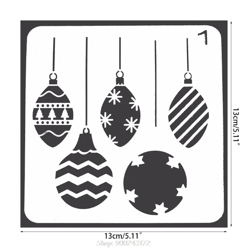 Christmas Stencils Template Reusable Plastic Craft for Art Drawing Painting Spraying Window Glass Door Car Body S04 20 Dropship