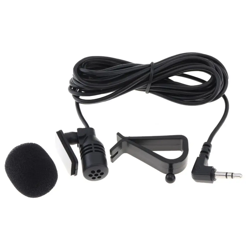 PVC Wired 3.5 mm Stereo Jack Mini Car Microphone External Mic for PC Car DVD GPS Player Radio Audio Microphone 3.mm Mic