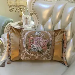 European Vintage Sofa Cushion Covers Home Living Room Decorative Pillow Case Cover Luxury Elegant Royal Rectangle Pillowcases