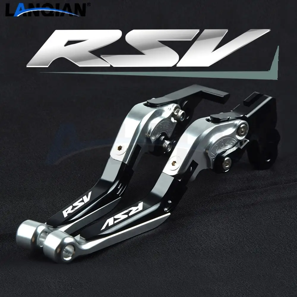 Leviers de frein et d'embrayage, extensibles et pliables, ajustables, en aluminium, pour moto Aprilia RSV mile RSV R 1999 2000 2001 2002 2003