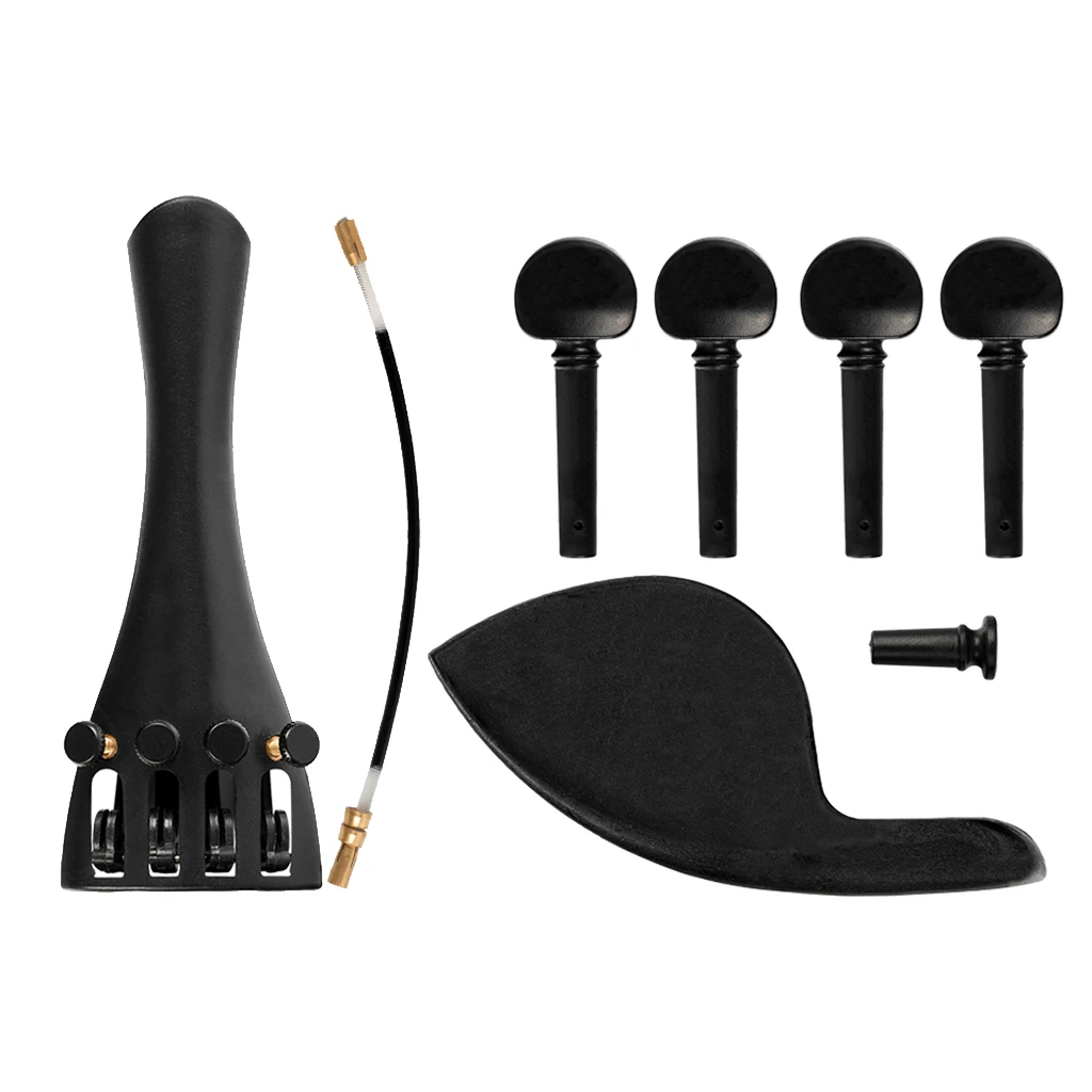 Kit de chevilles de réglage fin pour violon, mentonnière, cordier, pièces de bricolage, accessoires d\'instruments de musique, Tailgut Endpin, 1/2,