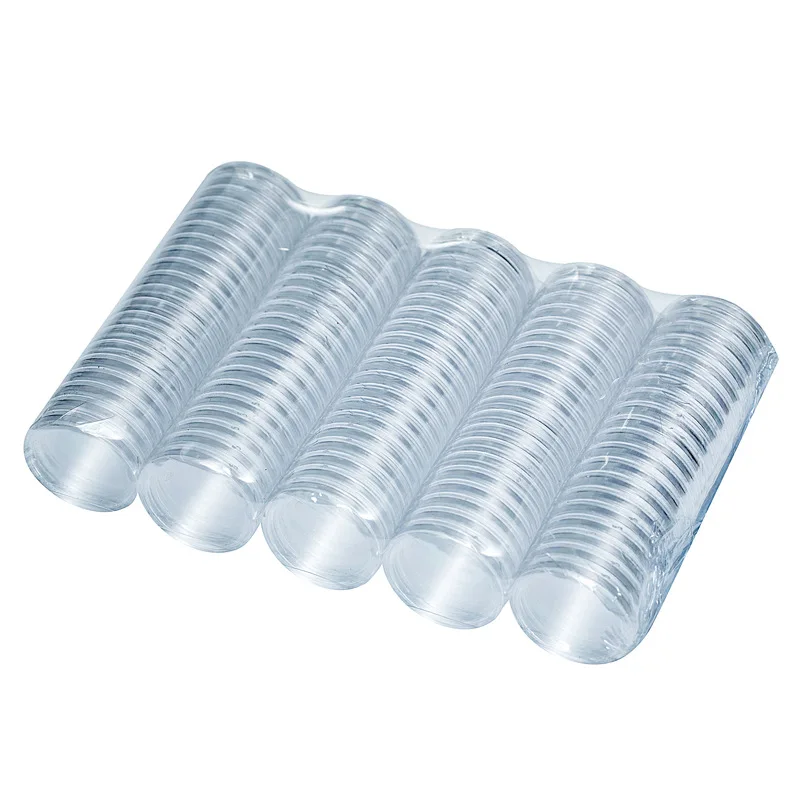 

500pcs 25/27/30mm Transparent Round Coin Box Capsules Storage Coin Collection Holder Containers Home Supplies