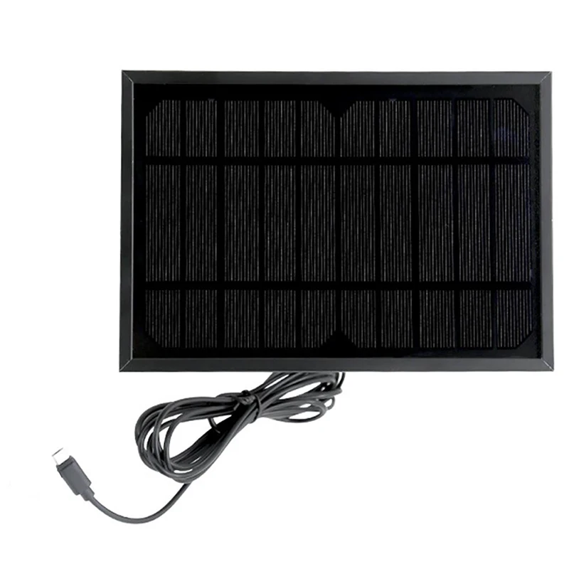 Imagem -06 - Câmera Painel Solar Charger Kit com Suporte Painel Solar Impermeável Câmera Frigorífico Metros de Linha 5w 1a