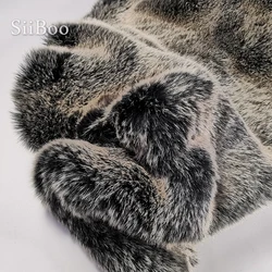 Heavyweight 4cm long faux fox fur fabric for coat DIY Accessories top dyed melange fluffy fur tissu stoffens 180*50cm SP4602