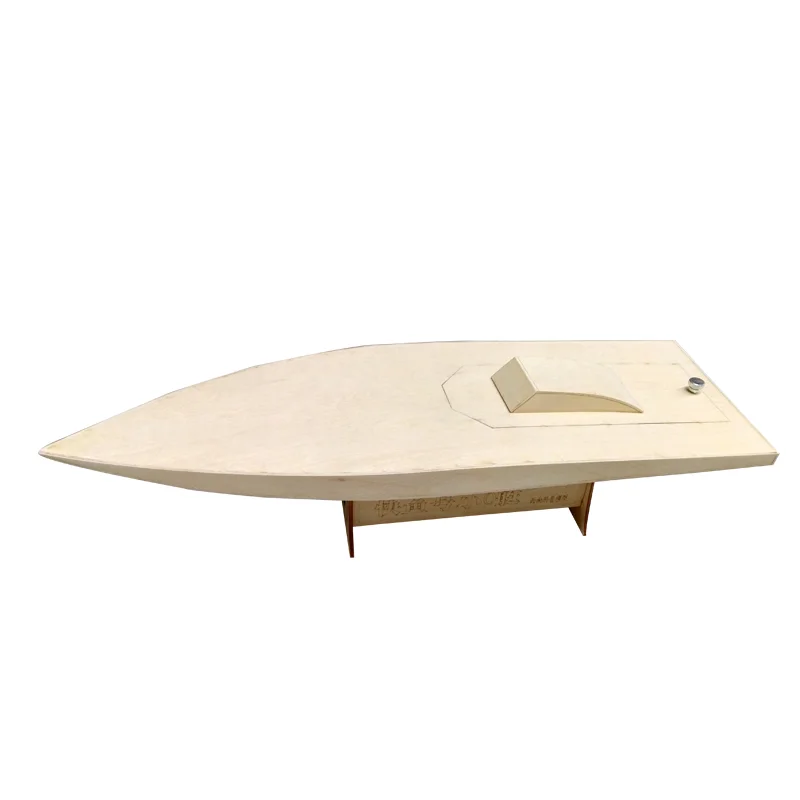 Speedboat Model DIY Wooden Empty Boat Assembly Kit