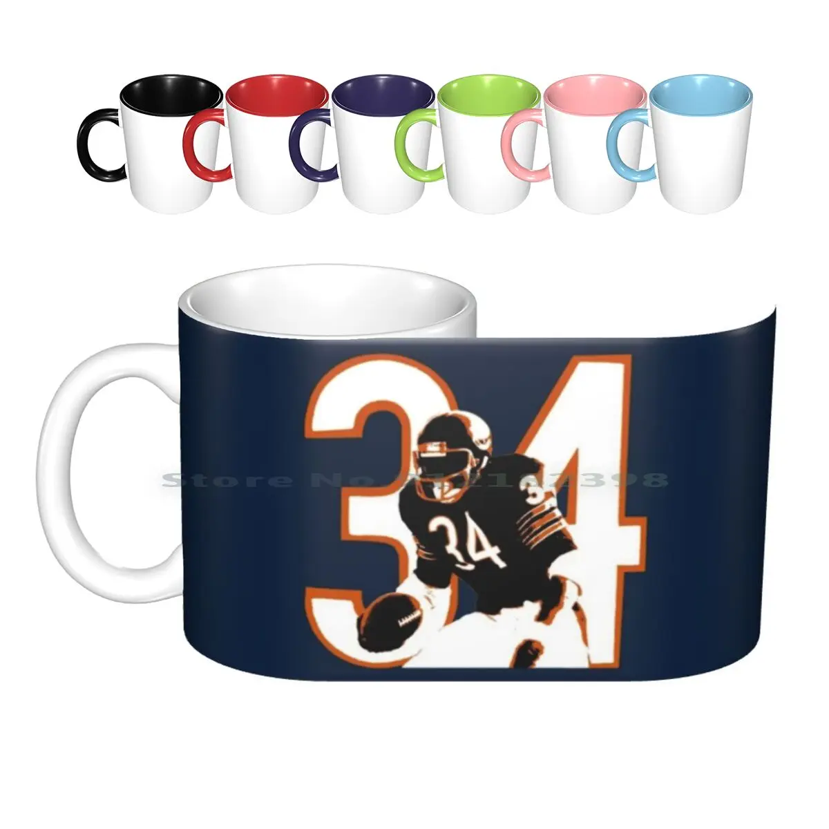 Walter Payton Ceramic Mugs Coffee Cups Milk Tea Mug Walter Payton Bears Chicago Da Bears Sweetness 34 Legend Legendary Running