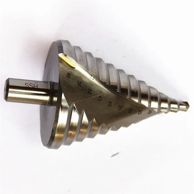 Cone Hole Opener Cutter Step Drill Bit HSS 6-60mm Steel Metal Hole Cutter Bits Power Tool Use