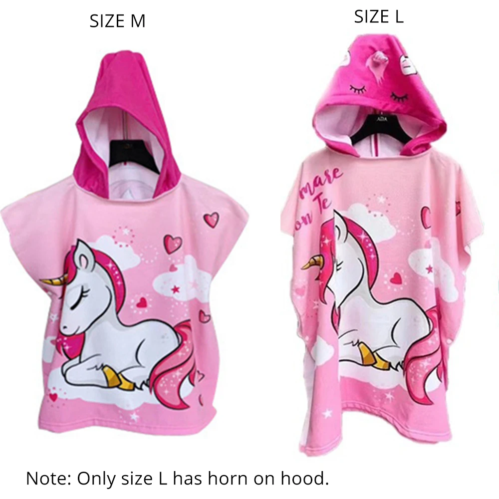 Baby Accessories Cartoon Beach Bath Towel Child Kid Hooded Cloak Bathrobe Quick Dry Cotton Poncho Towel Children Swimming Towels