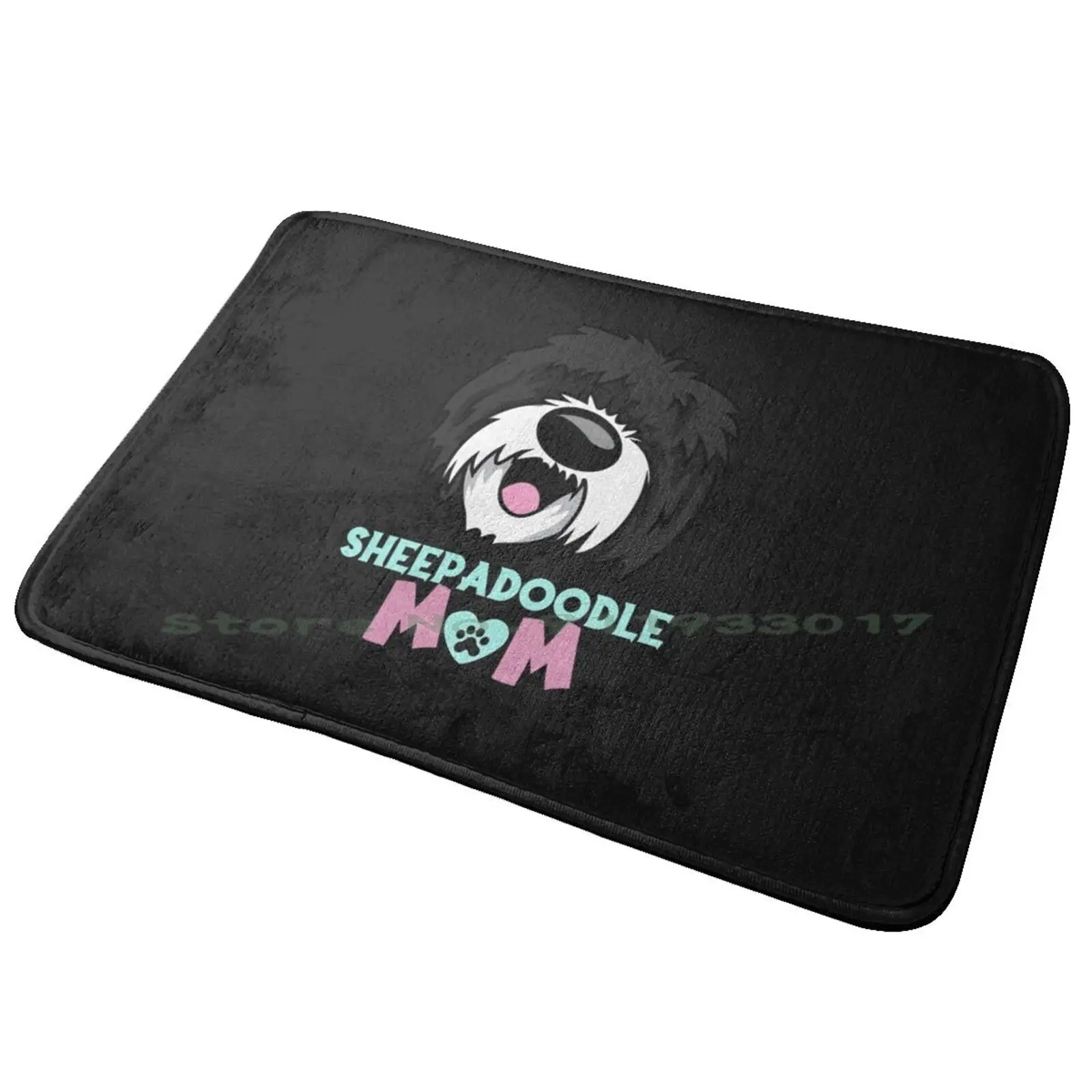 Sheepadoodle Mom-Funny Dog Sheepadoodle Lovers Entrance Door Mat Bath Mat Rug Funny World Daughter Mama Sister None Proud Youre