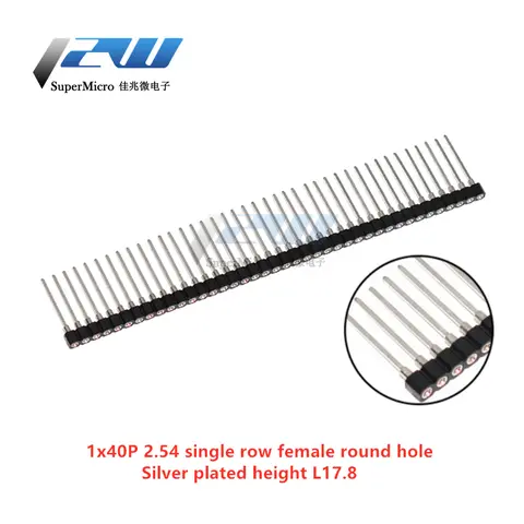 पीस गोल छेद पिन हेडर 2.0MM/2.54MM पिच पंक्ति महिला/पुरुष, एकल पंक्ति 1x40P पंक्ति 2x40P डबल पंक्ति पिन गोल पिन गोल्ड प्लेटेड 6 best sales सोने की पिन - №4