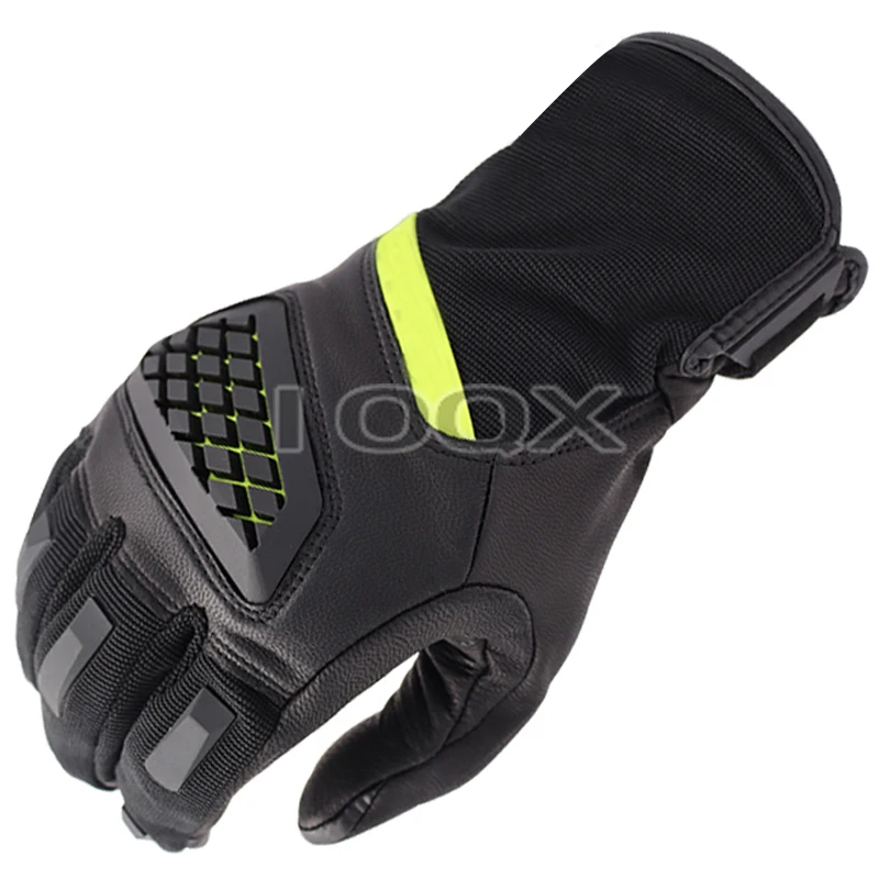 

New Black/Yellow Motorcycle Gloves Summer Racing Gloves Genuine Leather Motorbike MX Gloves