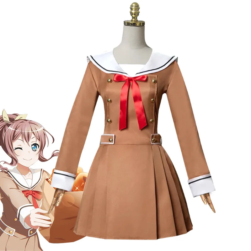 Bang sonho cosplay uniforme de marinheiro traje saya yamabuki define marinheiro terno toyama kasumi uniforme escolar S-3XL