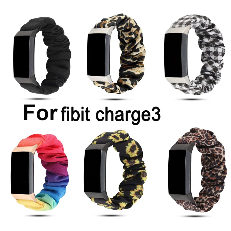 Scrunchies elastyczny pasek do Fitbit Charge 4/Charge 3 kobiety przyjemny wypoczynek wymiana bransoletki dla Fitbit Charge4 Correa