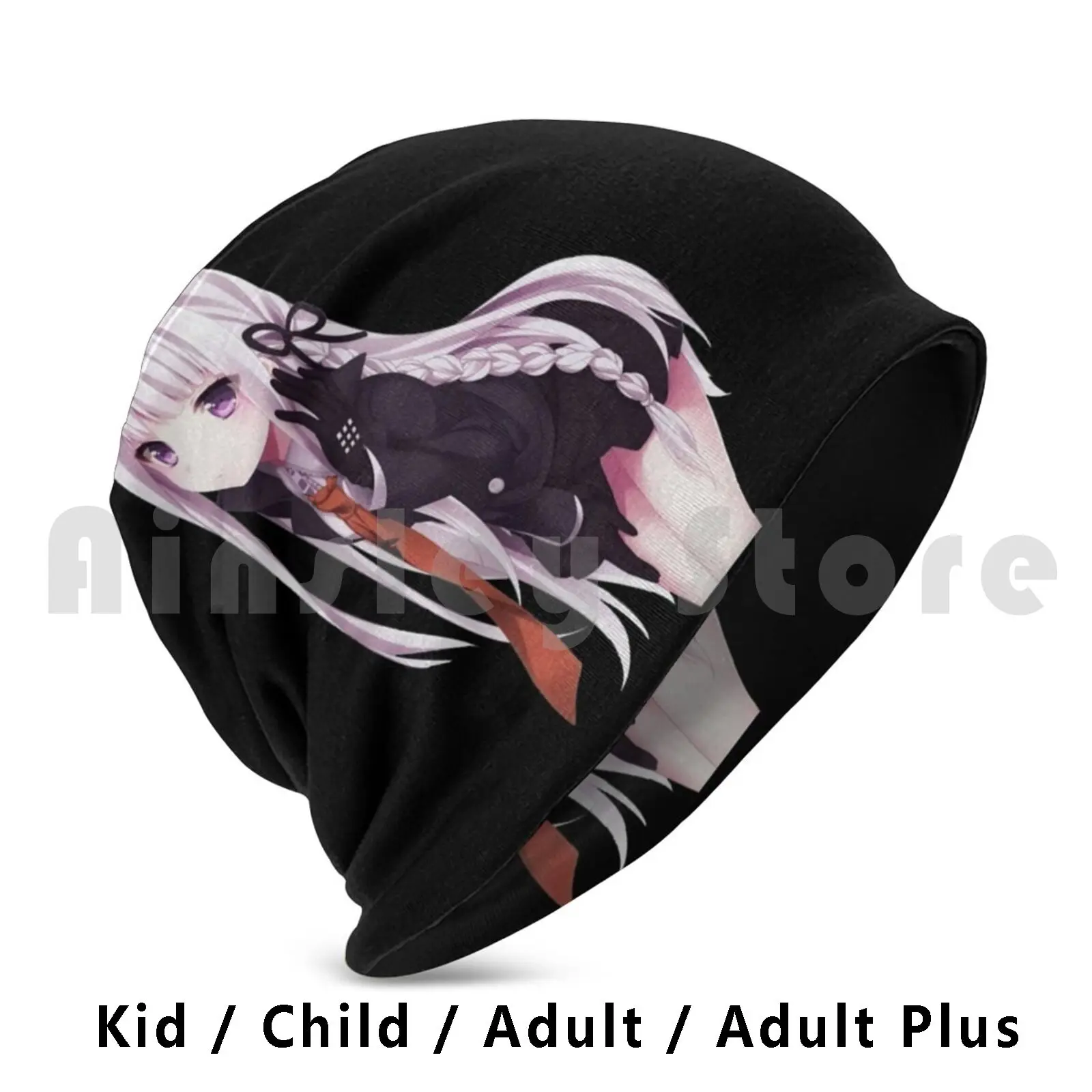 Danganronpa-Trigger Happy Waifu Beanie Hedging Cap DIY Print Cushion Danganronpa Anime Waifu Kirigiri Kyoko Junko