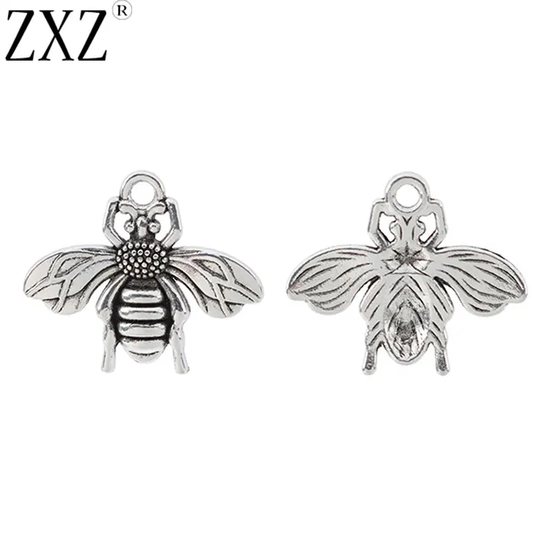 

ZXZ 20pcs Tibetan Silver Bumble Bee Honeybee Charms Pendants Beads for Bracelet Necklace Jewelry Making Findings 22x19mm