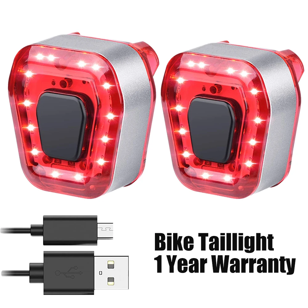 5 Modes Red Flasher Light Cycling Rear Tail Lights USB Charge Road Bike MTB Rear Taillights Waterproof Cycling Light Accessories