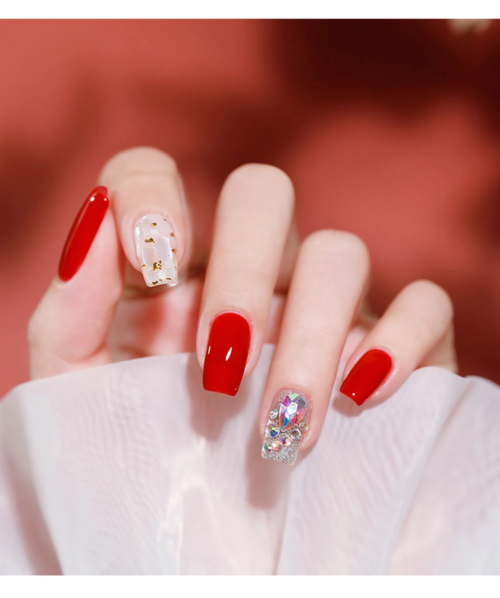 Vendeeni Klebriges Hartgel mit Pinhole-Effekt zum Versiegeln und Verkleben, kein Reinigen erforderlich, Steingel-Paste für Nagelkunst, Strass-Dekoration ohne Flüssigkeit. – Detail 7