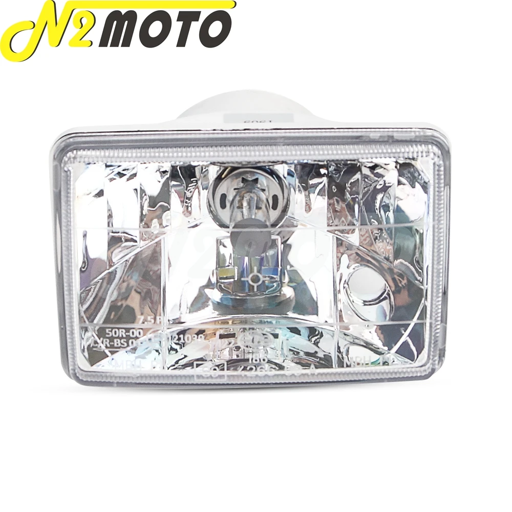 Clear Motorcycle Scooter Front Rectangle Headlight Headlamp E3 E-mark Hi/Lo Beam Drving Lighting For Vespa S 150 S150 2007-2017