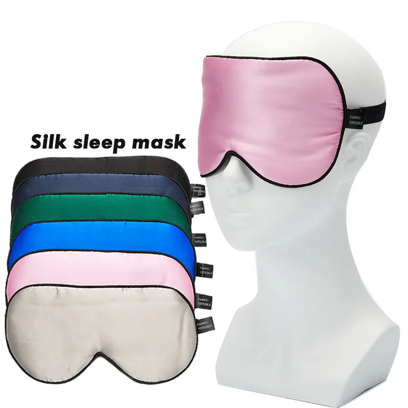 100% Natural Mulberry Silk Sleep Mask Soft Blindfold Smooth Eye Mask Sleeping Aid Eyeshade Eye Cover Patch Bandage Slaapmasker