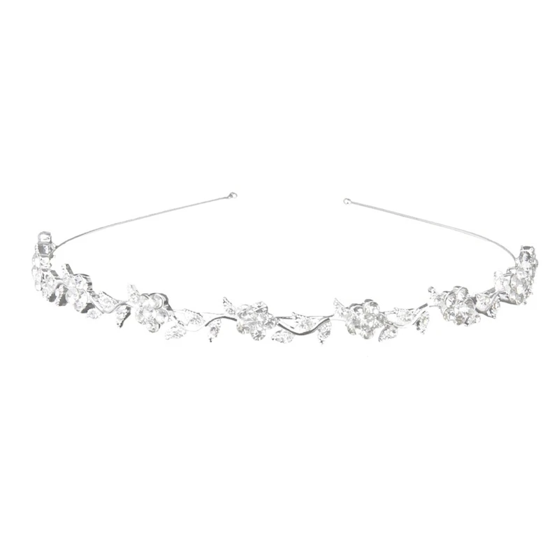 Bridal Bridesmaid Flower-Leaf Pattern Headband Wedding Tiara