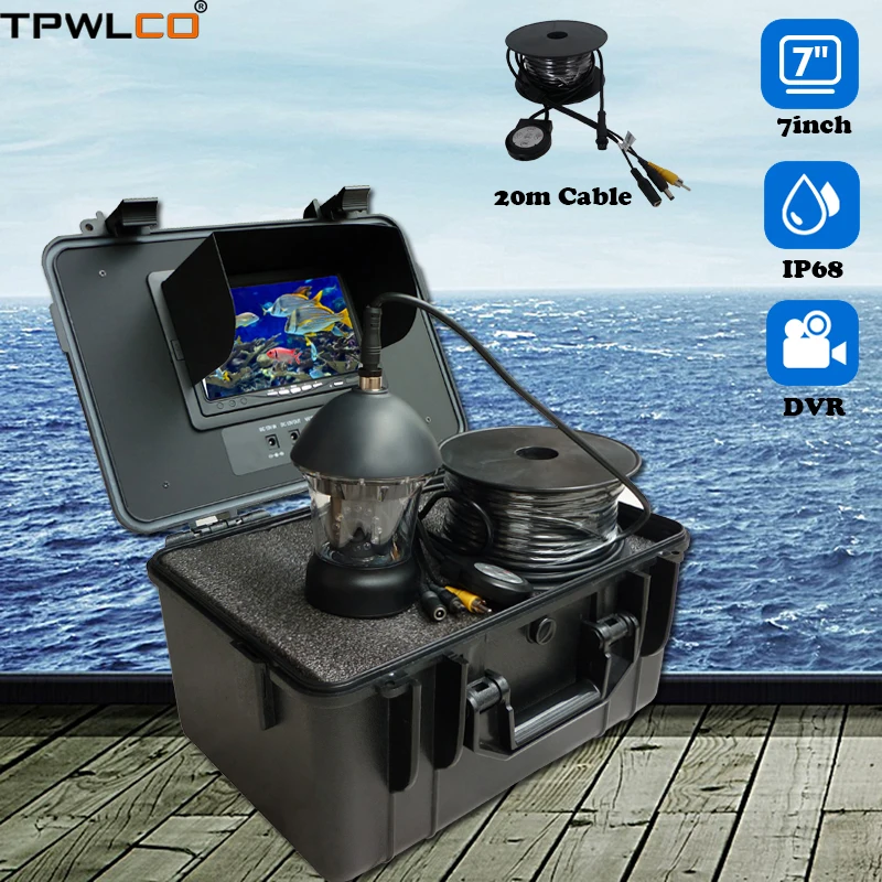 

TPWLCO Factory Sales 20m 7inch Waterproof Underwater Fishing Video Camera System Supply DVR 360 Degree Rotate Camera For Fishing