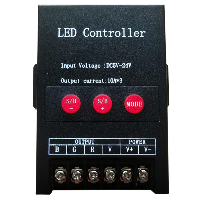 LED Exposed Light Colorful Controller 5-24v Monochromatic Lamp RGB Lamp with 3 Road 30A Lamp String Module Amplifier