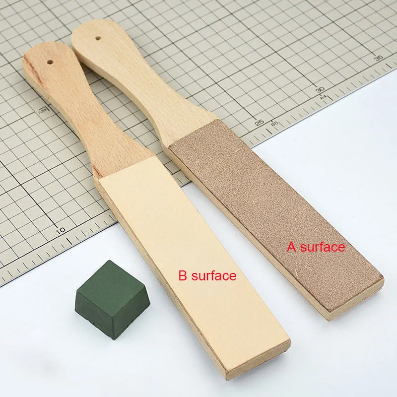 Dual Sided Leather Blades Strop Cutter Razor Sharpener Polishing Board Sharpen Home Tools B99