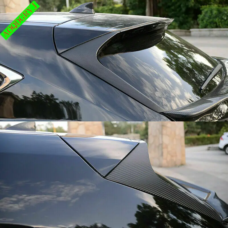 Fits For LEXUS NX200t NX300h NX300 2015-2021 ABS Rear Window Spoiler Stickers Decor Trim Moulding Car Accessories 2PCS