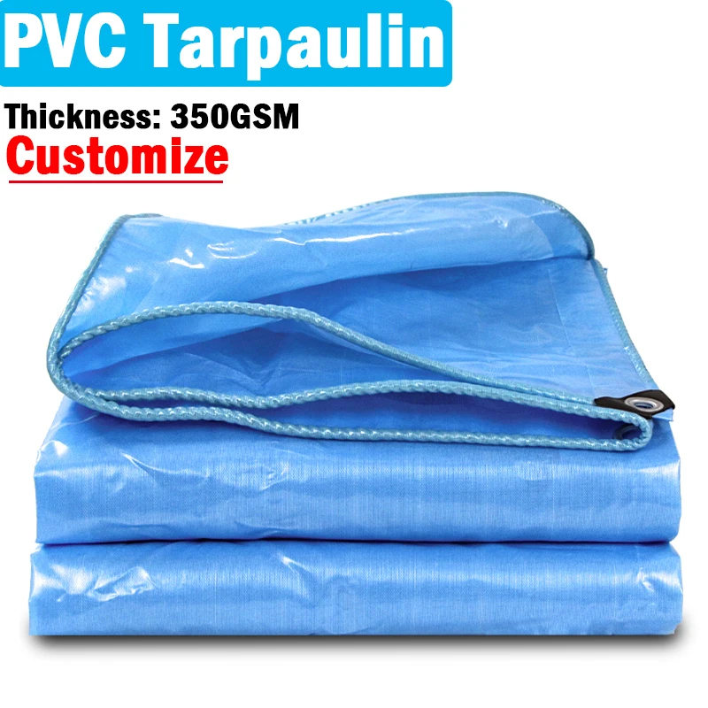 

Thick 0.3mm PVC Rainproof Cloth Light-Blue Tarpaulin Garden Bonsai Plants Rainproof Tent Cover Courtyard Car Waterproof Cover