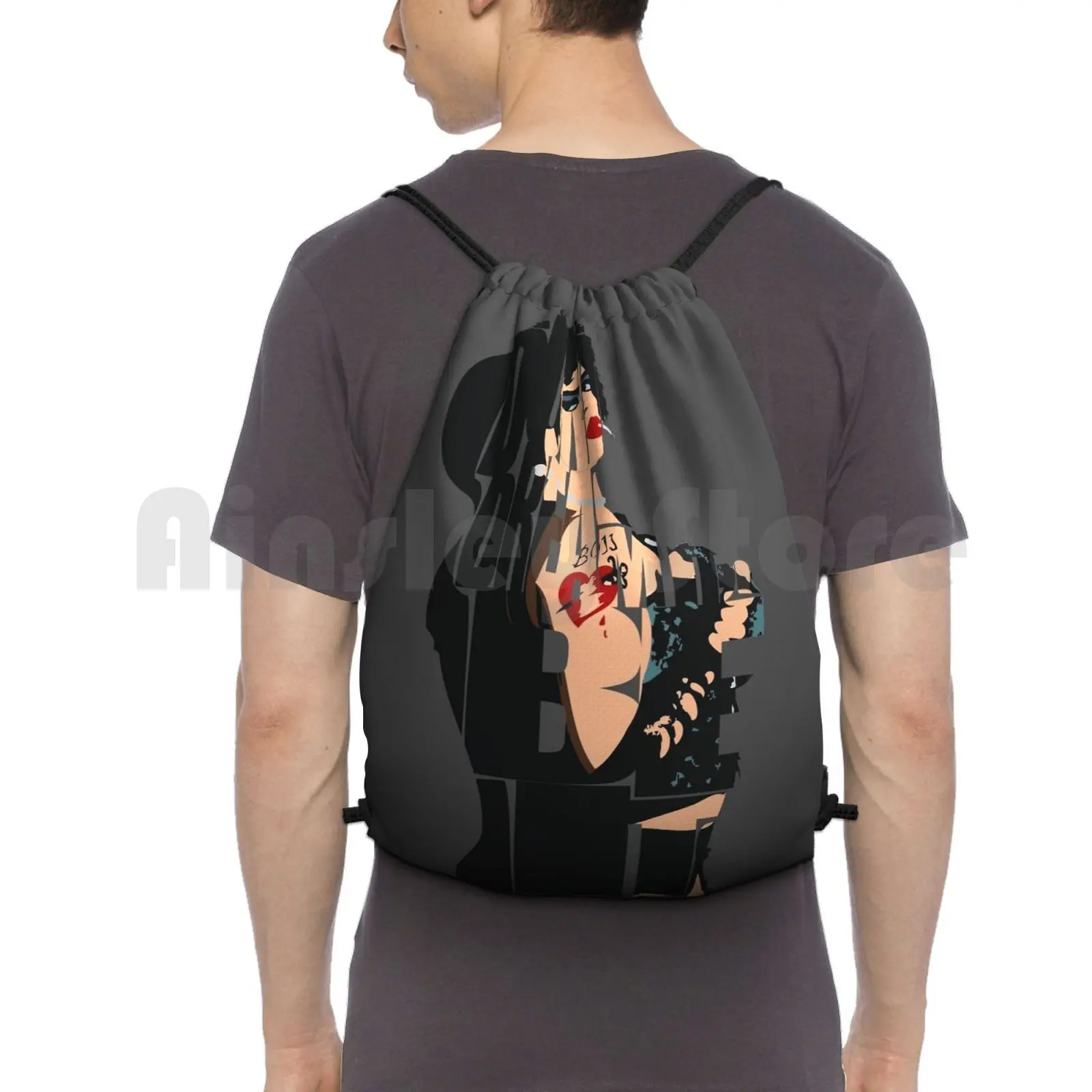 Dr. Frank N. Furter Backpack Drawstring Bags Gym Bag Waterproof Dr Frank N Furter Trhps Horror The Horror Picture Show