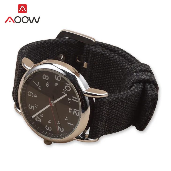 18mm 20mm 22mm 24mm Camouflage Nylon Canvas Strap Men Women Outdoors Sport Khaki Replacement Bracelet Band Watch Accessories