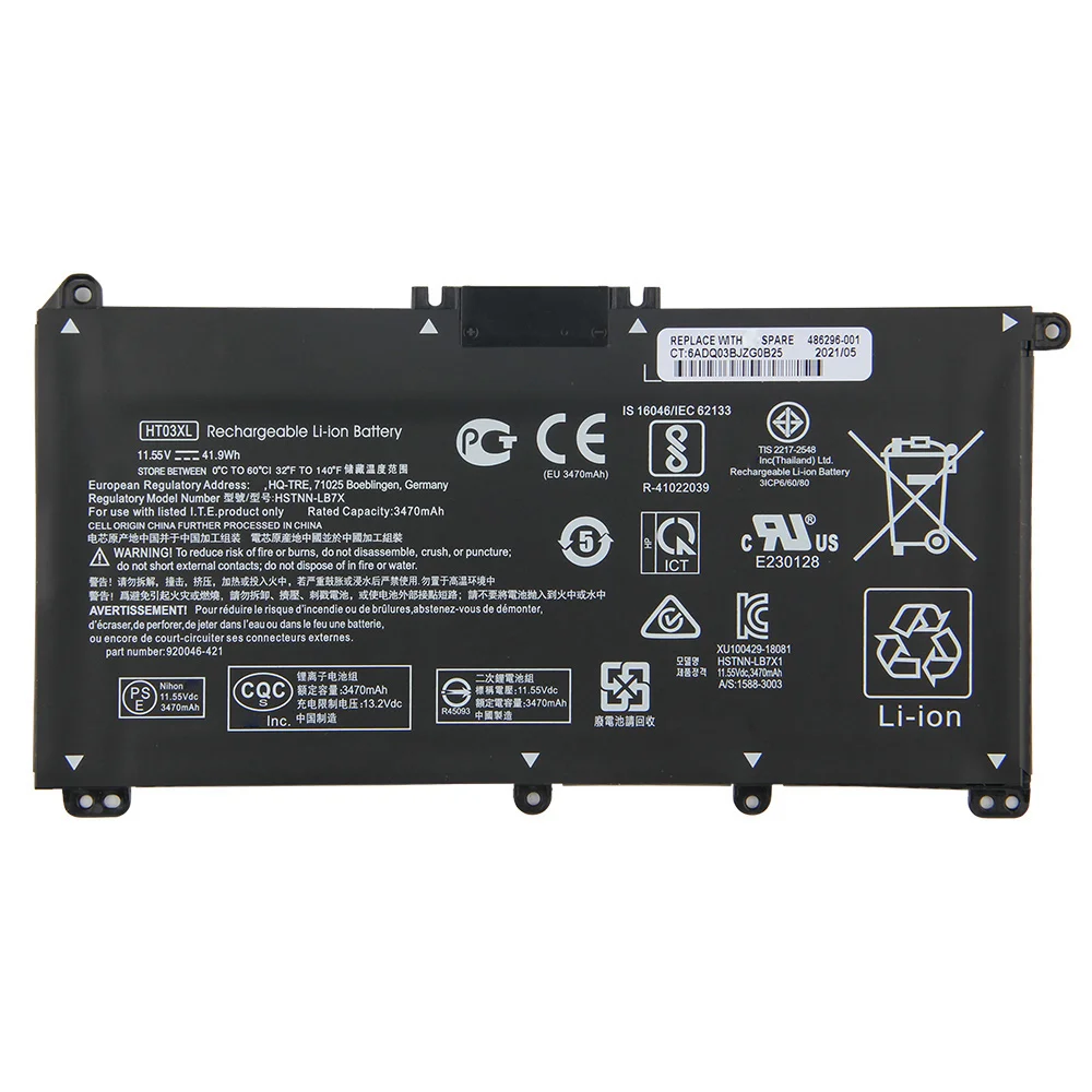 Original Replacement Battery HT03XL HSTNN-LB8M For HP 14 15 14-CE2019TX 14-CE1001TU TPN-Q207 Q208 TPN-Q209 L11421-1C1 TPN-Q210