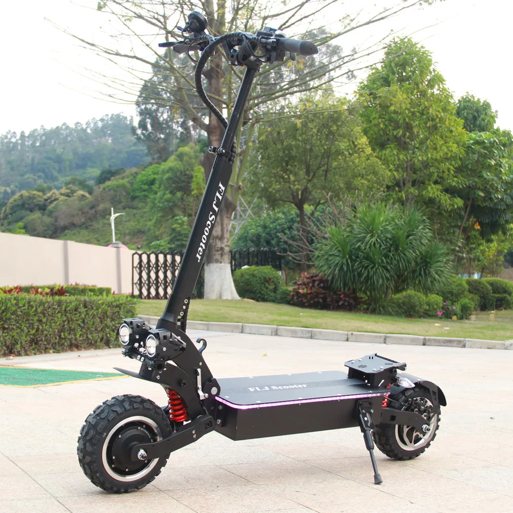 

FLJ 72V 7000W Electric Scooter with dual Motors drive good suspention E Scooter Electric Bike off road motorcycle