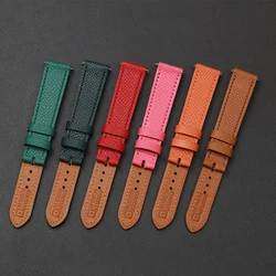 SAUPPO Watch Strap Suitable for Hermes H Hour HH1.210/201 16mm Genuine Leather Watchband  Women Bracelet Top Layer Leather