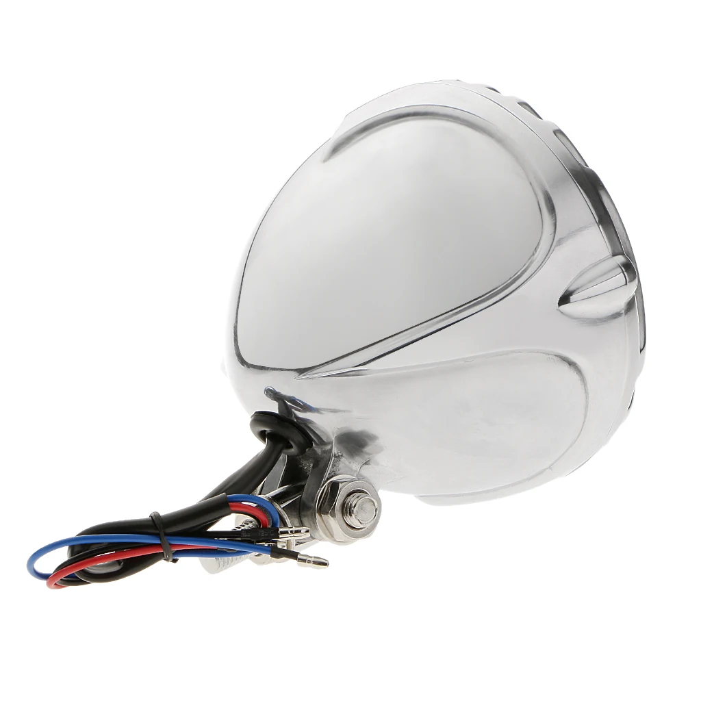 Motorcycle Front Headlight with Grill Cover Housing For Bobber Motorcycle Headlight Grill Motorcycle Light Assembly