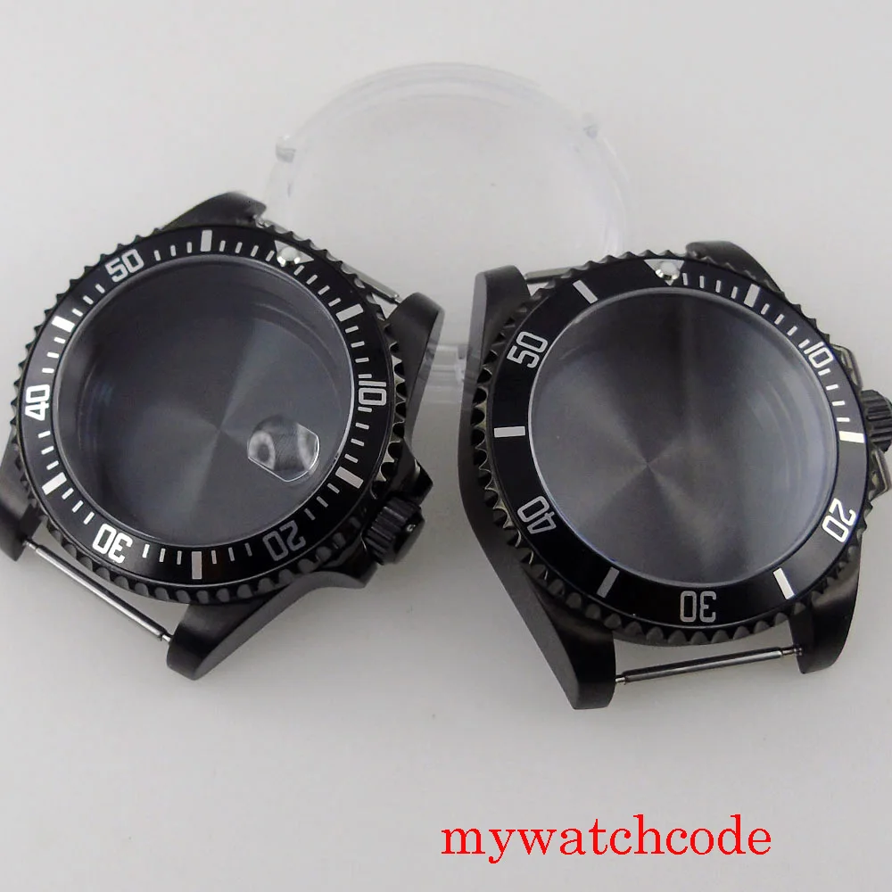 40mm Stainless Steel PVD Watch Case Alloy Bezel Insert for ETA2824 PT5000 Movement Sapphire Glass 100m Waterproof 120 Clicks Bez