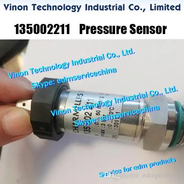 

135002211 edm Pressure Sensor for ROBOFIL 240,CUT200,CUT300 EDM machine 135.002.211 Pressure transmitter Charmilles edm repair