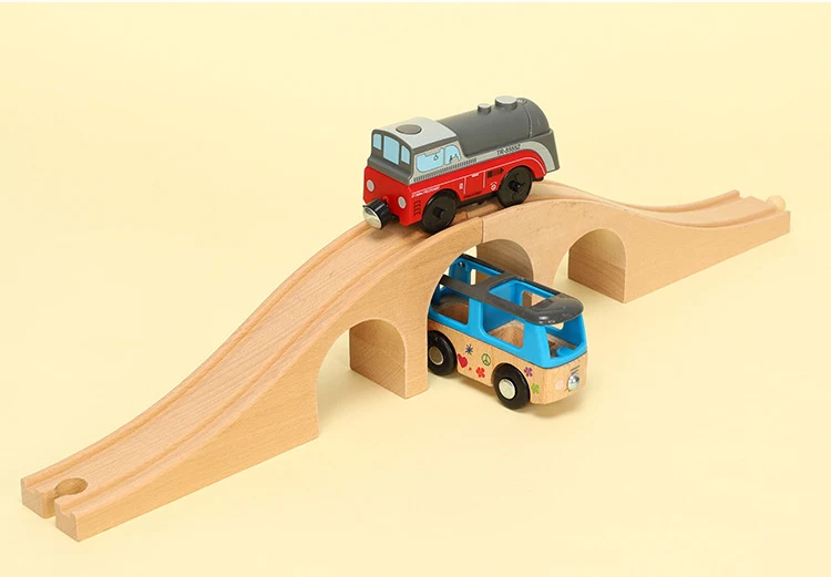 Puente De Tren De Madera Para Vías – Accesorio Compatible, Juguete Educativo De Construcción Desde 3 Años