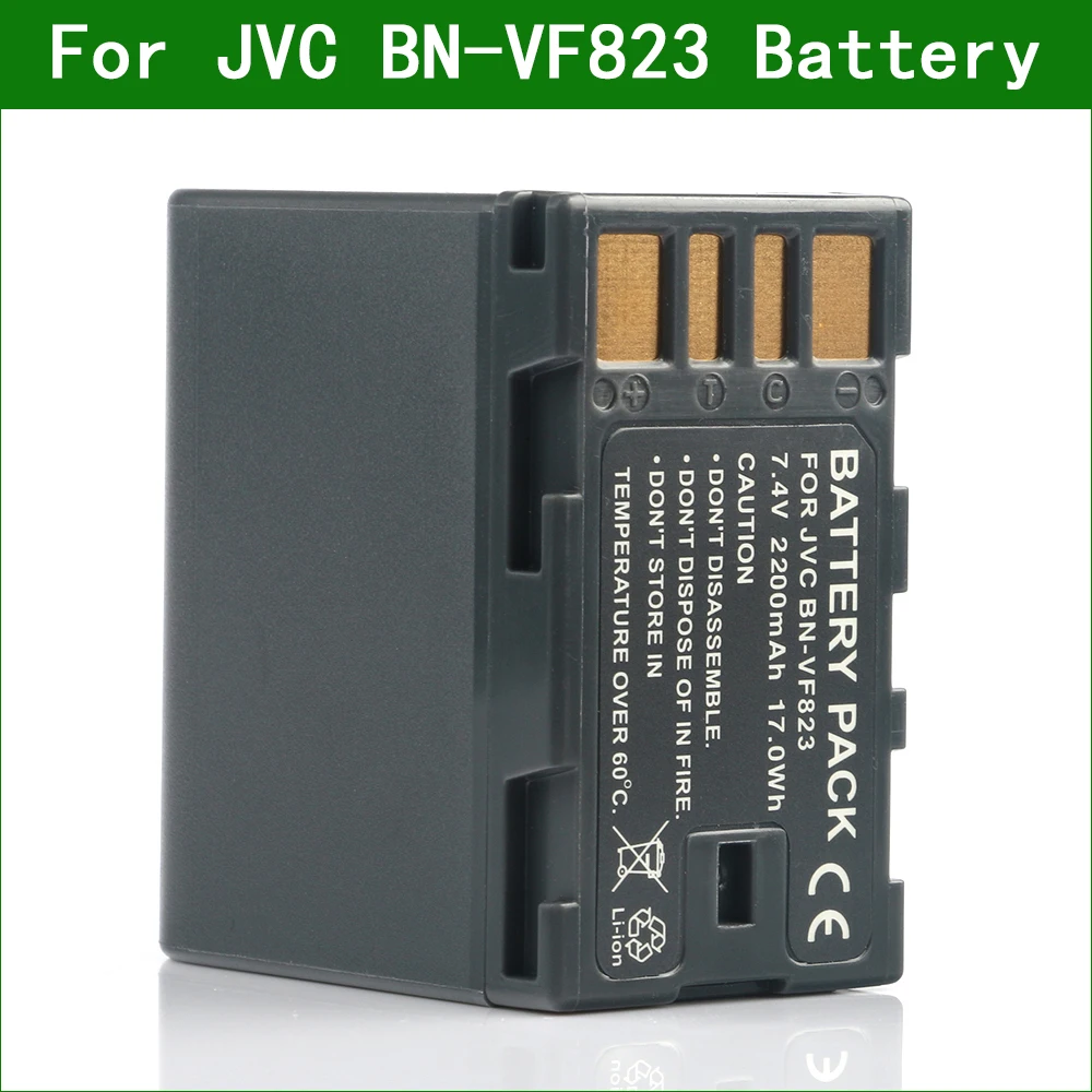 LANFULANG قدرة عالية (2200 mAh) BN-VF823 BN VF823 BN-VF823U البطارية حزمة ل JVC BN-VF808AC BN-VF808U BN-VF818 BN-VF818U