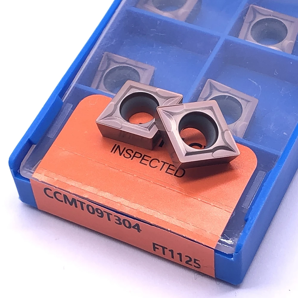 10 Chiếc RCKLCY Chất Lượng Cao CCMT09T304 FT1125 Chất Lượng Cao Carbide Chèn Nội Bộ Nhàm Chán Đĩa Dụng Cụ Xoay Cho Thép Không Gỉ