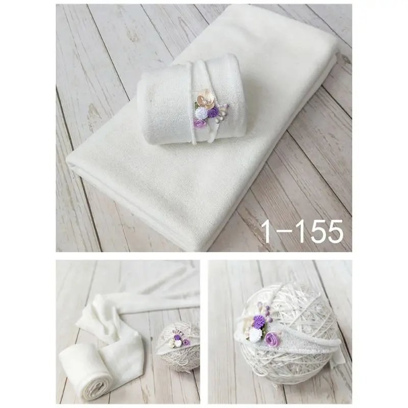 2 Pcs Newborn Photography Props Baby Wraps Blanket Photo Shooting Accessories P31B