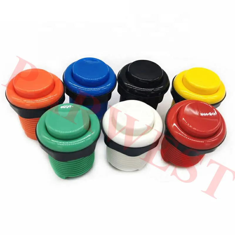 

50pcs/Lot 28mm mounting hole Arcade momentary concave game push button with built in microswitch for Arcade Game Machine