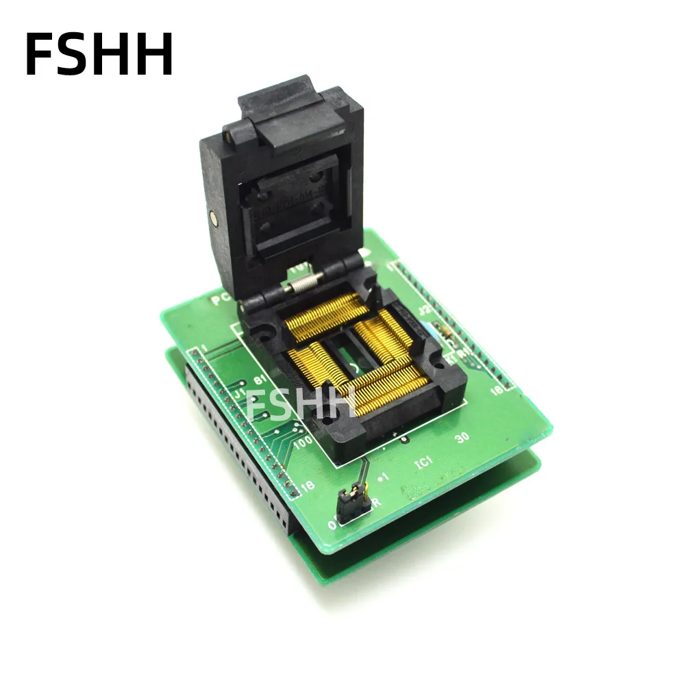 

PCA7477G-100 REV.A programmer adapter IC51-1004-814-18 test socket QFP100 to DIP16 adapter LQFP100 TQFP100 test socket