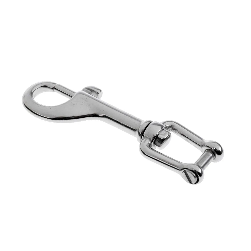 

Swivel Carabiner Hooks Keychains Lobster Claw Clasps In Stainless Steel - 8.5 x 2.3 cm