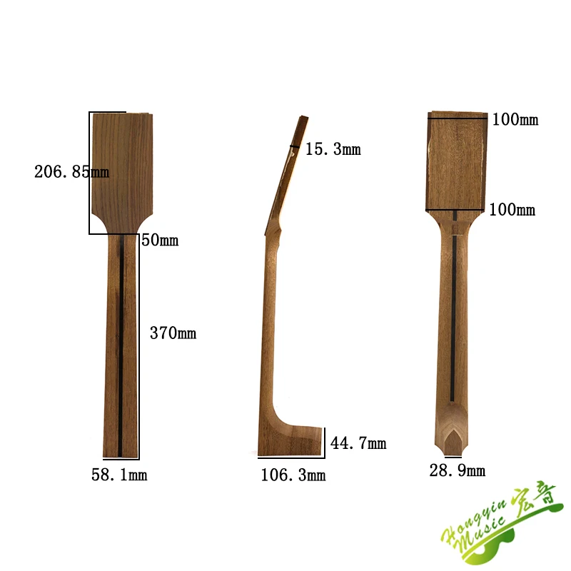 DIY Folk Acoustic Guitar Neck 650 Chord Length Head Handle Semi-Finished Products African Mahogany Dovetail Rosewood Head Veneer