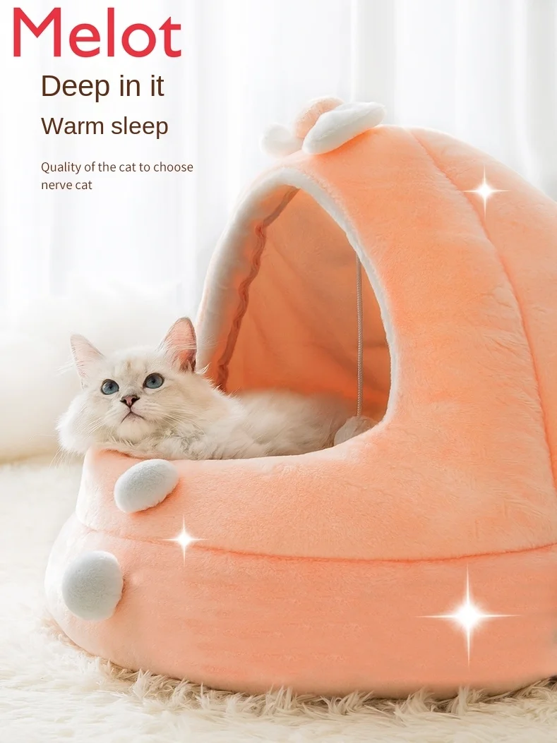 Cat Nest Winter Warm Cat Nest House Villa Cat House Closed Removable and Washable