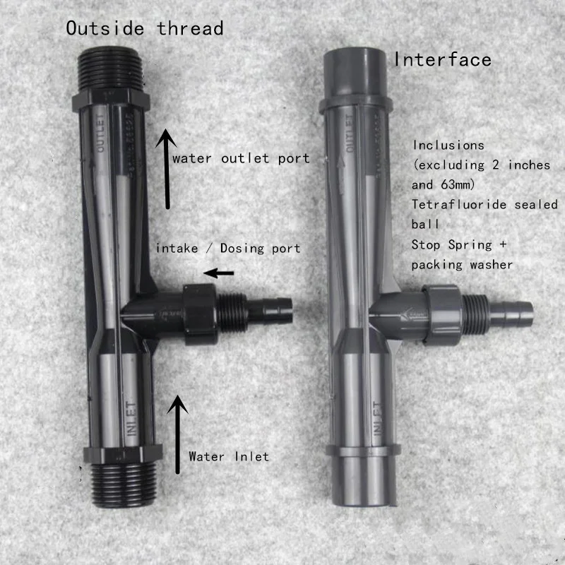 

Инжектор для воды, внешний диаметр 20 мм, ирригация Вентури, инжекторы для удобрений, устройство для садовой водопроводной трубки, 1 шт.